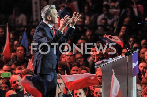  03.02.2019 WARSZAWA<br />KONWENCJA PARTII ROBERTA BIEDRONIA WIOSNA<br />N/Z ROBERT BIEDRON<br /> 