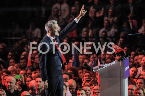  03.02.2019 WARSZAWA<br />KONWENCJA PARTII ROBERTA BIEDRONIA WIOSNA<br />N/Z ROBERT BIEDRON<br /> 