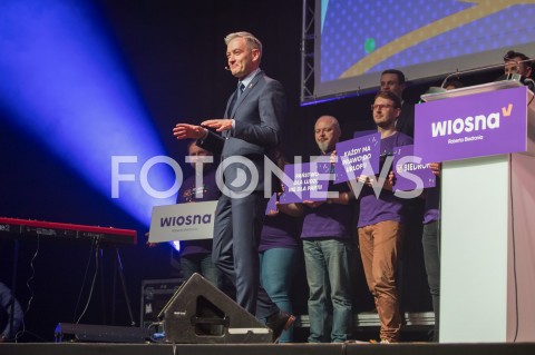  04.02.2019 LODZ <br />KONWENCJA REGIONALNA PARTII WIOSNA ROBERTA BIEDRONIA W LODZI<br />N/Z ROBERT BIEDRON<br /> 