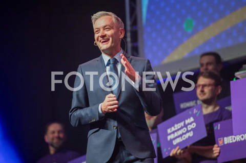  04.02.2019 LODZ <br />KONWENCJA REGIONALNA PARTII WIOSNA ROBERTA BIEDRONIA W LODZI<br />N/Z ROBERT BIEDRON<br /> 