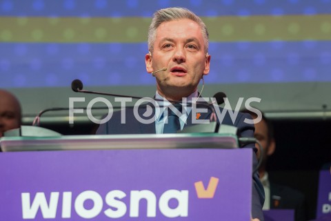  04.02.2019 LODZ <br />KONWENCJA REGIONALNA PARTII WIOSNA ROBERTA BIEDRONIA W LODZI<br />N/Z ROBERT BIEDRON<br /> 