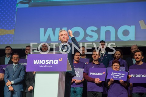  04.02.2019 LODZ <br />KONWENCJA REGIONALNA PARTII WIOSNA ROBERTA BIEDRONIA W LODZI<br />N/Z ROBERT BIEDRON<br /> 