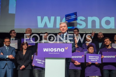  04.02.2019 LODZ <br />KONWENCJA REGIONALNA PARTII WIOSNA ROBERTA BIEDRONIA W LODZI<br />N/Z ROBERT BIEDRON<br /> 