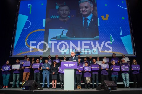  04.02.2019 LODZ <br />KONWENCJA REGIONALNA PARTII WIOSNA ROBERTA BIEDRONIA W LODZI<br />N/Z ROBERT BIEDRON<br /> 