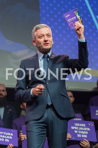  04.02.2019 LODZ <br />KONWENCJA REGIONALNA PARTII WIOSNA ROBERTA BIEDRONIA W LODZI<br />N/Z ROBERT BIEDRON<br /> 