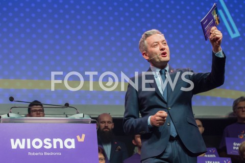  04.02.2019 LODZ <br />KONWENCJA REGIONALNA PARTII WIOSNA ROBERTA BIEDRONIA W LODZI<br />N/Z ROBERT BIEDRON<br /> 