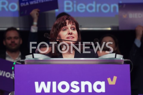  04.02.2019 LODZ <br />KONWENCJA REGIONALNA PARTII WIOSNA ROBERTA BIEDRONIA W LODZI<br />N/Z GABRIELA MORAWSKA STANECKA<br /> 