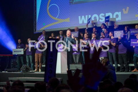  04.02.2019 LODZ <br />KONWENCJA REGIONALNA PARTII WIOSNA ROBERTA BIEDRONIA W LODZI<br />N/Z ROBERT BIEDRON<br /> 