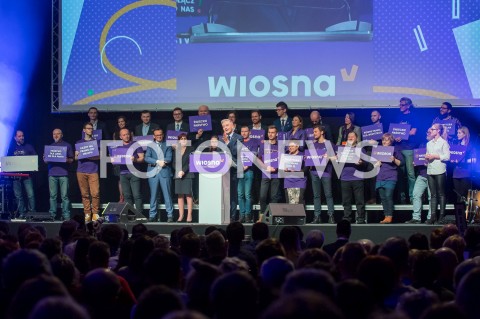  04.02.2019 LODZ <br />KONWENCJA REGIONALNA PARTII WIOSNA ROBERTA BIEDRONIA W LODZI<br />N/Z ROBERT BIEDRON<br /> 