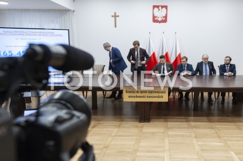  05.02.2019 WARSZAWA<br />KONFERENCJA PRASOWA KOMISJI WERYFIKACYJNEJ <br />N/Z PATRYK JAKI SEBASTIAN KALETA JAN MOSINSKI LUKASZ KONDRATKO ADAM ZIELINSKI PAWEL LISIECKI<br /> 