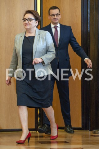  05.02.2019 WARSZAWA<br />KONFERENCJA POSILEK W DOMU I W SZKOLE<br />N/Z ANNA ZALEWSKA PREMIER MATEUSZ MORAWIECKI<br /> 