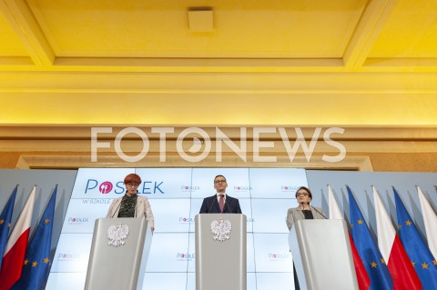  05.02.2019 WARSZAWA<br />KONFERENCJA POSILEK W DOMU I W SZKOLE<br />N/Z PREMIER MATEUSZ MORAWIECKI ELZBIETA RAFALSKA ANNA ZALEWSKA<br /> 