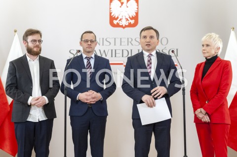  06.02.2019 WARSZAWA<br />KONFERENCJA NA TEMAT BUDOWY KLINIKI BUDZIK DLA DOROSLYCH<br />N/Z EWA BLASZCZYK ZBIGNIEW ZIOBRO TOMASZ JASTRZEBSKI MARCIN ROMANOWSKI<br /> 