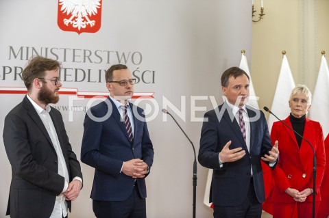  06.02.2019 WARSZAWA<br />KONFERENCJA NA TEMAT BUDOWY KLINIKI BUDZIK DLA DOROSLYCH<br />N/Z EWA BLASZCZYK ZBIGNIEW ZIOBRO TOMASZ JASTRZEBSKI MARCIN ROMANOWSKI<br /> 