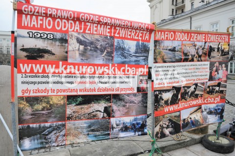  06.02.2019 WARSZAWA<br />PROTEST ROLNIKOW POD PALACEM PREZYDENCKIM<br />N/Z TRANSPARENT<br /> 