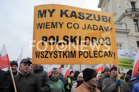  06.02.2019 WARSZAWA<br />PROTEST ROLNIKOW POD PALACEM PREZYDENCKIM<br />N/Z PROTESTUJACY<br /> 