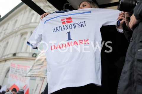  06.02.2019 WARSZAWA<br />PROTEST ROLNIKOW POD PALACEM PREZYDENCKIM<br />N/Z PROTESTUJACY<br /> 