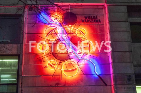  07.02.2019 WARSZAWA<br />ODSLONIECIE NEONU WIELKA WARSZAWA NA MARSZALKOWSKIEJ<br />N/Z NEON<br /> 