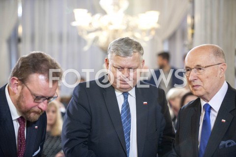  08.02.2019 WARSZAWA SEJM<br />OBCHODY 100LECIA PARLAMENTARYZMU<br />N/Z LUKASZ SZUMOWSKI MAREK SUSKI MICHAL SEWERYNSKI<br /> 