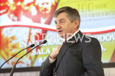  08.02.2019 WARSZAWA SEJM<br />OBCHODY 100LECIA PARLAMENTARYZMU<br />N/Z MAREK KUCHCINSKI <br /> 