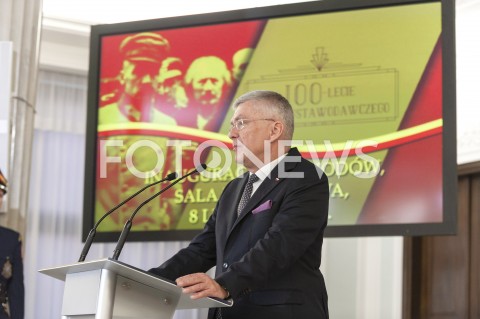  08.02.2019 WARSZAWA SEJM<br />OBCHODY 100LECIA PARLAMENTARYZMU<br />N/Z STANISLAW KARCZEWSKI <br /> 