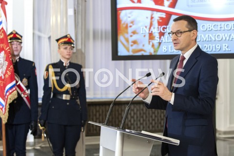  08.02.2019 WARSZAWA SEJM<br />OBCHODY 100LECIA PARLAMENTARYZMU<br />N/Z PREMIER MATEUSZ MORAWIECKI <br /> 