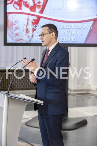 08.02.2019 WARSZAWA SEJM<br />OBCHODY 100LECIA PARLAMENTARYZMU<br />N/Z PREMIER MATEUSZ MORAWIECKI <br /> 