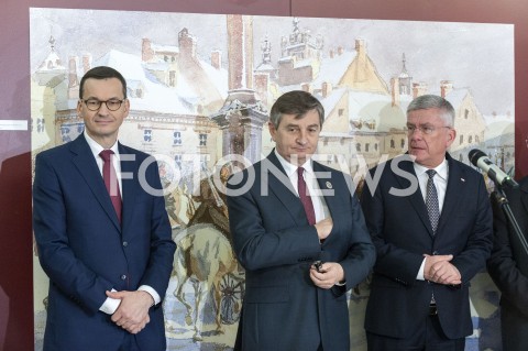  08.02.2019 WARSZAWA SEJM<br />OBCHODY 100LECIA PARLAMENTARYZMU<br />N/Z PREMIER MATEUSZ MORAWIECKI MAREK KUCHCINSKI STANISLAW KARCZEWSKI <br /> 