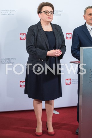  11.02.2019 WARSZAWA<br />KONFERENCJA PRASOWA MINISTER EDUKACJI NARODOWEJ<br />POROZUMIENIE NA RZECZ EDUKACJI PRZYSZLOSCI<br />N/Z ANNA ZALEWSKA<br /> 