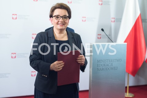  11.02.2019 WARSZAWA<br />KONFERENCJA PRASOWA MINISTER EDUKACJI NARODOWEJ<br />POROZUMIENIE NA RZECZ EDUKACJI PRZYSZLOSCI<br />N/Z ANNA ZALEWSKA<br /> 