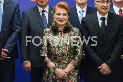  11.02.2019 WARSZAWA<br />SPOTKANIE PREZYDENTA RP Z SZEFAMI MISJI DYPLOMATYCZNYCH PANSTW INICJATYWY TROJMORZA<br />N/Z GEORGETTE MOSBACHER<br /> 