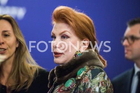  11.02.2019 WARSZAWA<br />SPOTKANIE PREZYDENTA RP Z SZEFAMI MISJI DYPLOMATYCZNYCH PANSTW INICJATYWY TROJMORZA<br />N/Z GEORGETTE MOSBACHER<br /> 
