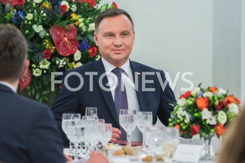  11.02.2019 WARSZAWA<br />SPOTKANIE PREZYDENTA RP Z SZEFAMI MISJI DYPLOMATYCZNYCH PANSTW INICJATYWY TROJMORZA<br />N/Z PREZYDENT RP ANDRZEJ DUDA<br /> 