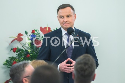  11.02.2019 WARSZAWA<br />SPOTKANIE PREZYDENTA RP Z SZEFAMI MISJI DYPLOMATYCZNYCH PANSTW INICJATYWY TROJMORZA<br />N/Z PREZYDENT RP ANDRZEJ DUDA<br /> 