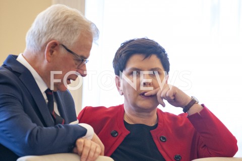  12.02.2019 WARSZAWA<br />POSIEDZENIE RADY MINISTROW<br />POSIEDZENIE RZADU<br />N/Z BEATA SZYDLO JACEK CZAPUTOWICZ<br /> 
