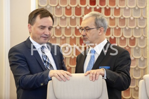  12.02.2019 WARSZAWA<br />POSIEDZENIE RADY MINISTROW<br />POSIEDZENIE RZADU<br />N/Z ZBIGNIEW ZIOBRO JERZY KWIECINSKI<br /> 