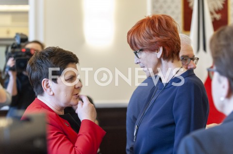  12.02.2019 WARSZAWA<br />POSIEDZENIE RADY MINISTROW<br />POSIEDZENIE RZADU<br />N/Z BEATA SZYDLO ELZBIETA RAFALSKA<br /> 