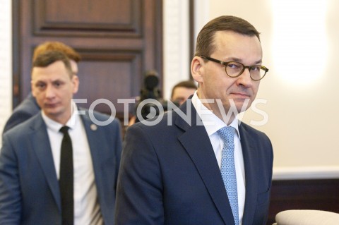  12.02.2019 WARSZAWA<br />POSIEDZENIE RADY MINISTROW<br />POSIEDZENIE RZADU<br />N/Z PREMIER MATEUSZ MORAWIECKI<br /> 
