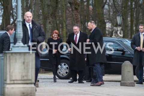  12.02.2019 WARSZAWA<br />SPOTKANIE MINISTRA SPRAW ZAGRANICZNYCH POLSKI Z SEKRETARZEM STANU USA<br />N/Z MIKE POMPEO GEORGETTE MOSBACHER<br /> 