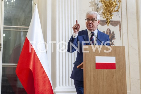  12.02.2019 WARSZAWA<br />SPOTKANIE MINISTRA SPRAW ZAGRANICZNYCH POLSKI Z SEKRETARZEM STANU USA<br />N/Z JACEK CZAPUTOWICZ<br /> 