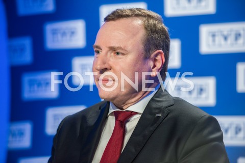  18.02.2019 WARSZAWA<br />
KONFERENCJA PREZESA TELEWIZJI POLSKIEJ I PREZESA PZPN<br />
N/Z JACEK KURSKI<br />
 