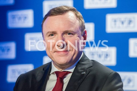  18.02.2019 WARSZAWA<br />
KONFERENCJA PREZESA TELEWIZJI POLSKIEJ I PREZESA PZPN<br />
N/Z JACEK KURSKI<br />
 