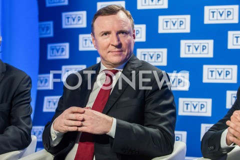  18.02.2019 WARSZAWA<br />
KONFERENCJA PREZESA TELEWIZJI POLSKIEJ I PREZESA PZPN<br />
N/Z JACEK KURSKI<br />
 