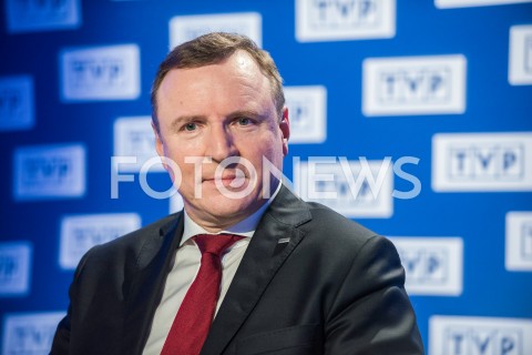  18.02.2019 WARSZAWA<br />
KONFERENCJA PREZESA TELEWIZJI POLSKIEJ I PREZESA PZPN<br />
N/Z JACEK KURSKI<br />
 