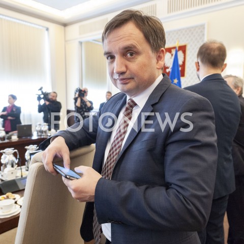  19.02.2019 WARSZAWA<br />POSIEDZENIE RADY MINISTROW<br />POSIEDZENIE RZADU<br />N/Z ZBIGNIEW ZIOBRO<br /> 