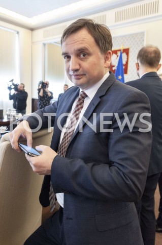  19.02.2019 WARSZAWA<br />POSIEDZENIE RADY MINISTROW<br />POSIEDZENIE RZADU<br />N/Z ZBIGNIEW ZIOBRO<br /> 