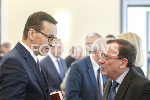  19.02.2019 WARSZAWA<br />POSIEDZENIE RADY MINISTROW<br />POSIEDZENIE RZADU<br />N/Z PREMIER MATEUSZ MORAWIECKI MARIUSZ KAMINSKI<br /> 