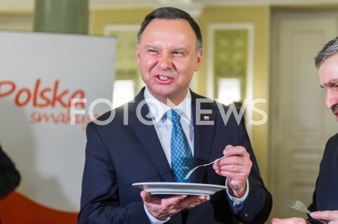  20.02.2019 WARSZAWA<br />
SPOTKANIE INAUGURUJACE POROZUMIENIE ROLNICZE<br />
DEGUSTACJA POTRAW<br />
N/Z PREZYDENT RP ANDRZEJ DUDA<br />
 
