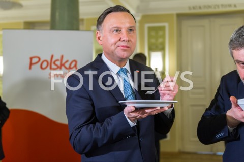  20.02.2019 WARSZAWA<br />
SPOTKANIE INAUGURUJACE POROZUMIENIE ROLNICZE<br />
DEGUSTACJA POTRAW<br />
N/Z PREZYDENT RP ANDRZEJ DUDA<br />
 