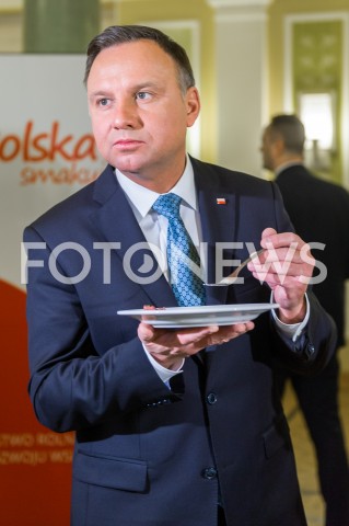  20.02.2019 WARSZAWA<br />
SPOTKANIE INAUGURUJACE POROZUMIENIE ROLNICZE<br />
DEGUSTACJA POTRAW<br />
N/Z PREZYDENT RP ANDRZEJ DUDA<br />
 